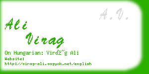 ali virag business card